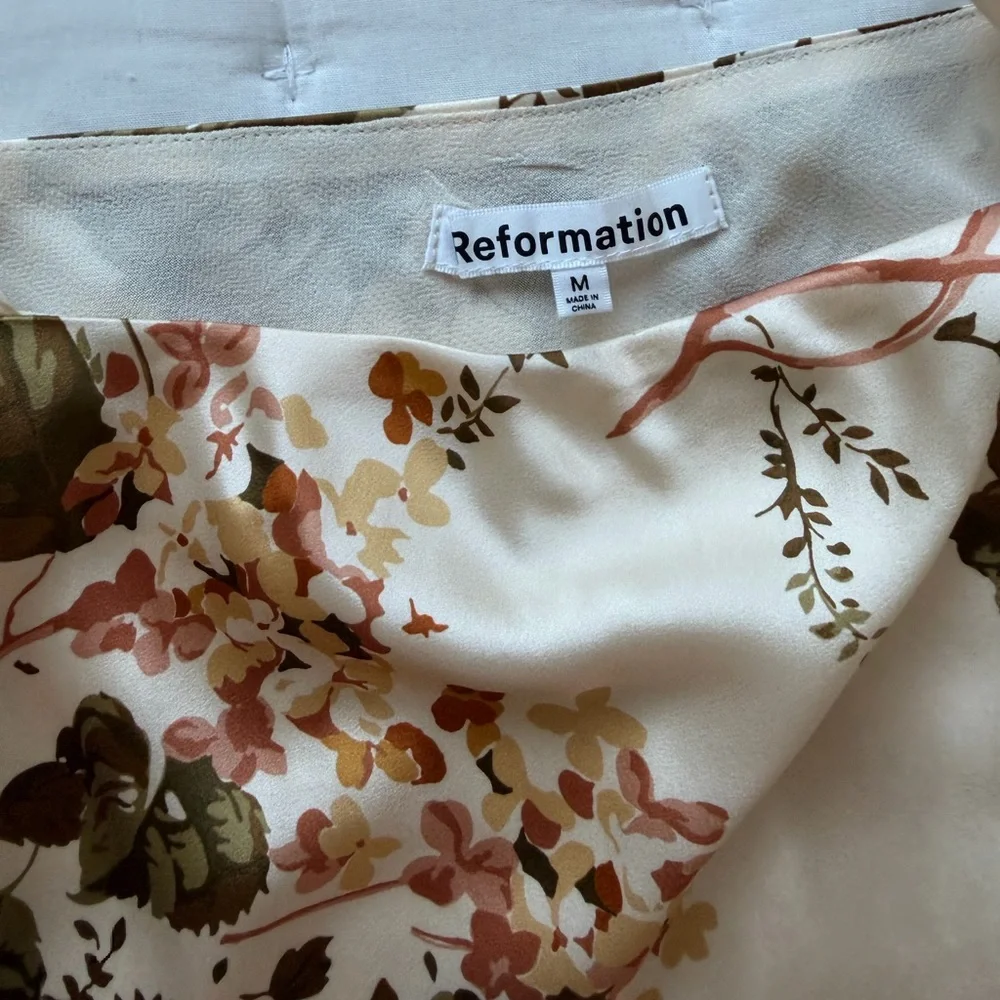 Reformation Medium Aden Floral Silk Midi Dress - Picture 9 of 14